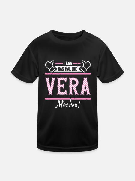 Vera Geschenkidee Geschenk Geburtstag - Kinder Funktions-T-Shirt - Schwarz - Vorne