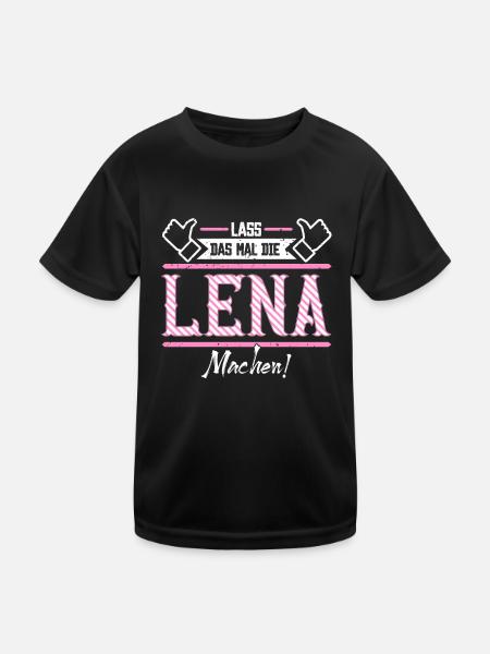 Lena Geschenkidee Geschenk Geburtstag - Kinder Funktions-T-Shirt - Schwarz - Vorne