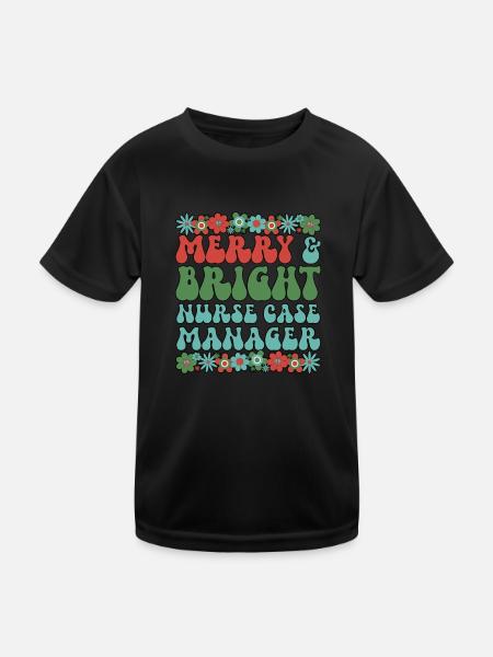 IA Gestionnaire de cas Infirmière de Noël Gestionnaire de cas Noël - T-shirt sport Enfant - noir - Devant