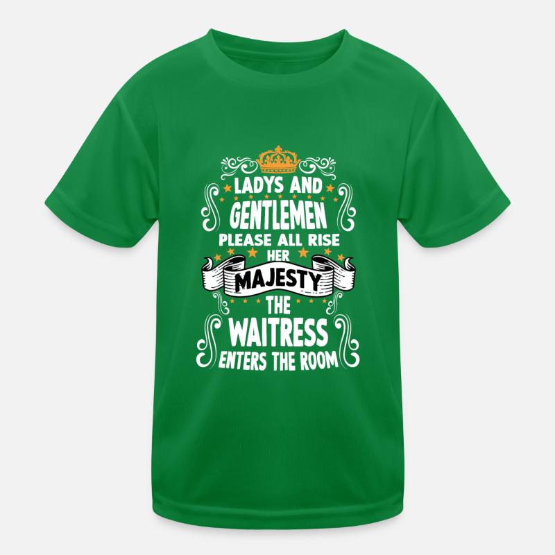 waitress T funny saying motif waitress Kids Functional T-Shirt