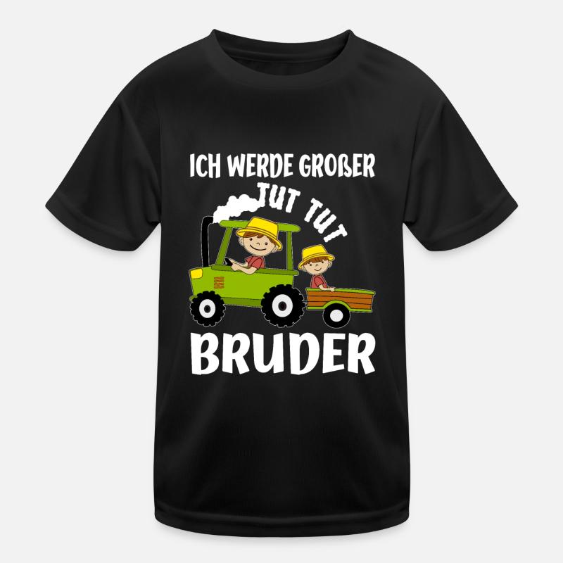 Ich Werde Großer Bruder Bauer & Traktor Idee Kinder Funktions-T-Shirt
