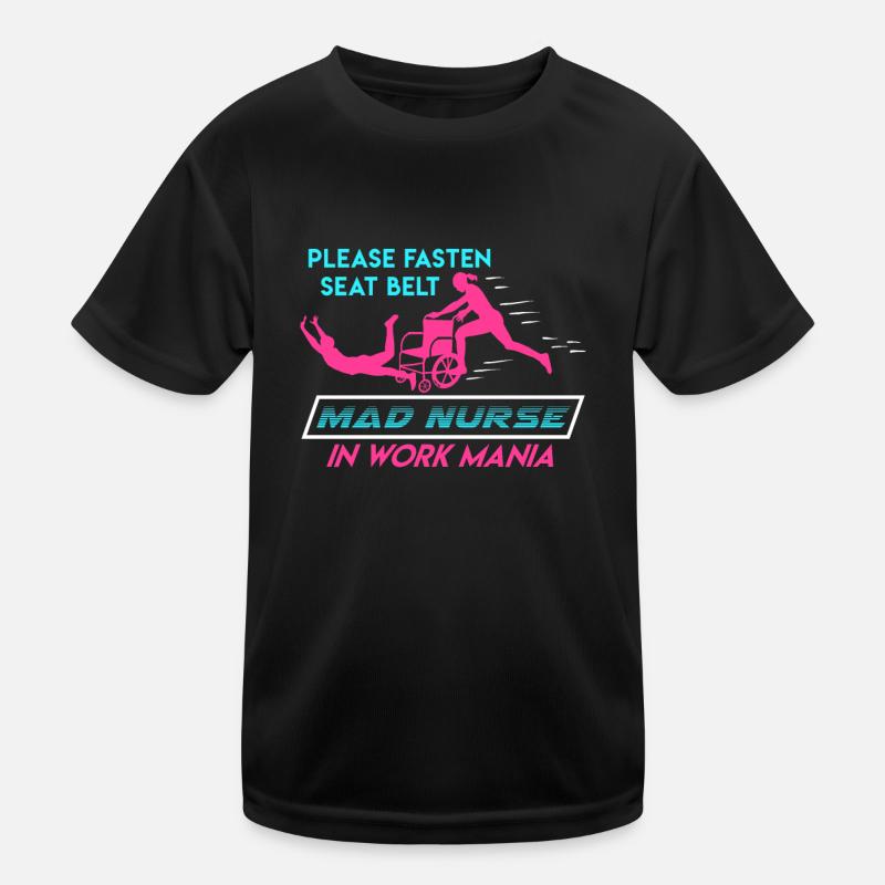 Arbeitsrausch bitte anschnallen Altenpflegerin Kinder Funktions-T-Shirt