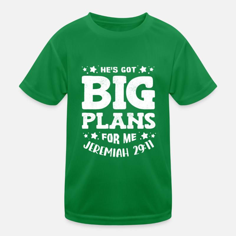 Il a de grands projets pour moi, Jérémie 29:11 Psaume T-shirt sport Enfant