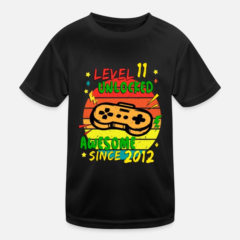 Video Game Level 11 Unlocked Awesome Since 2012 Kids Functional T-Shirt