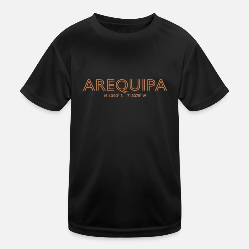 Peru City Coordinates - Arequipa Kids Functional T-Shirt