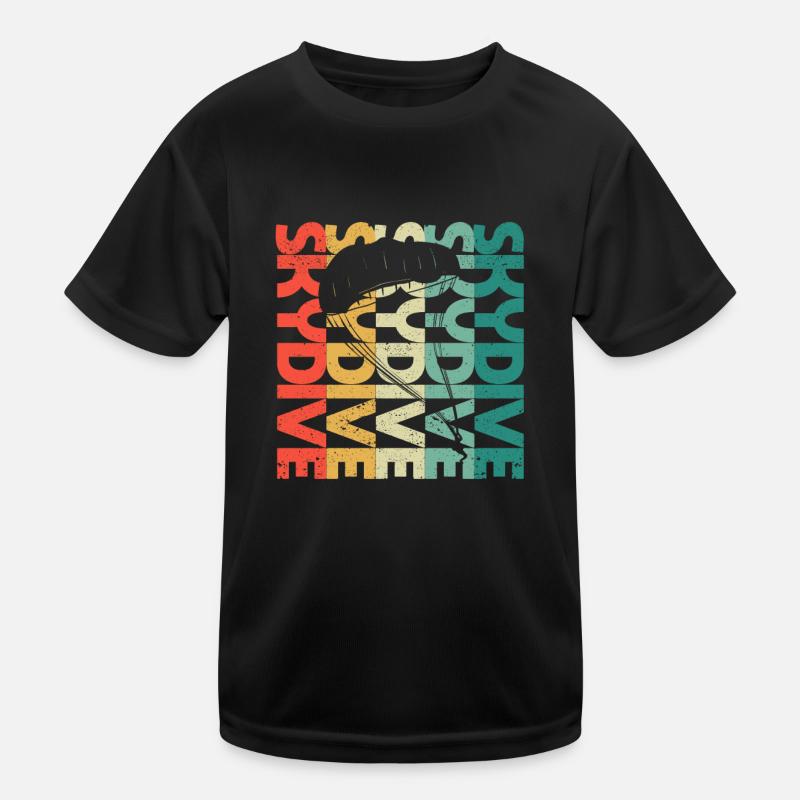 Skydive Funny Fallschirmspringen Liebhaber Fall Kinder Funktions-T-Shirt