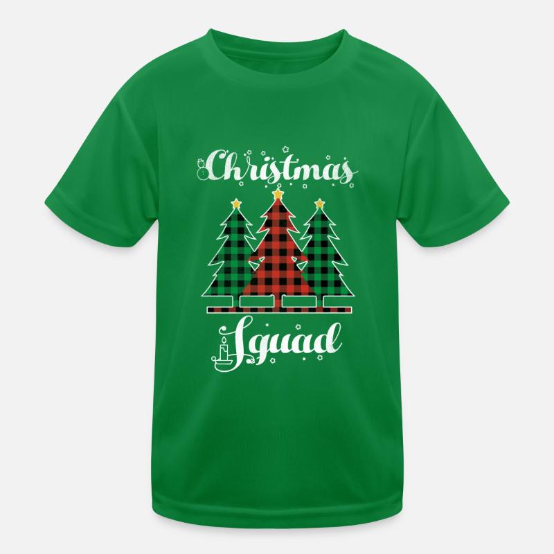 Escouade de Noël Élément Décembre Plaid Noël T-shirt sport Enfant