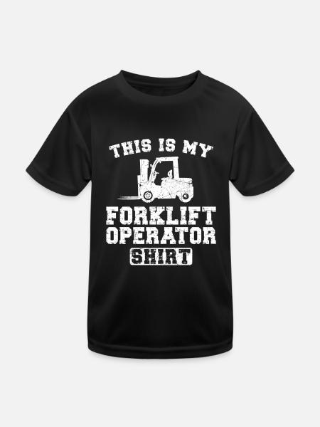 Certified Forklift Truck Operator - Kinder Funktions-T-Shirt - Schwarz - Vorne