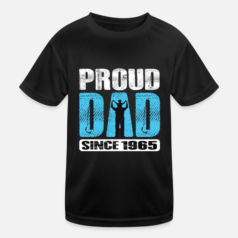 Proud Dad Since 1965 Kinder Funktions-T-Shirt