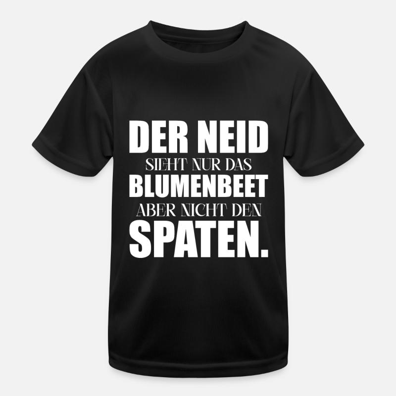 Neid Blumenbeet Spaten Kinder Funktions-T-Shirt