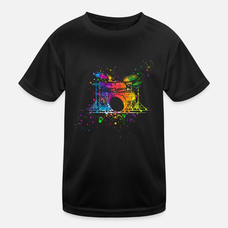 Drums, drummer Kids Functional T-Shirt