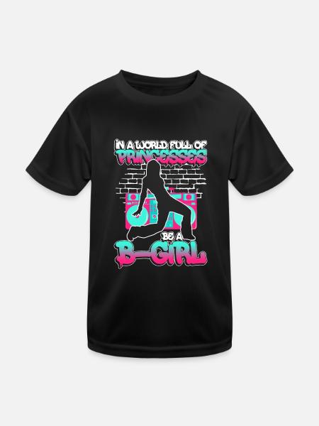 Breakdance BBoy Breakdancer Break Dance Hip Hop - T-shirt sport Enfant - noir - Devant