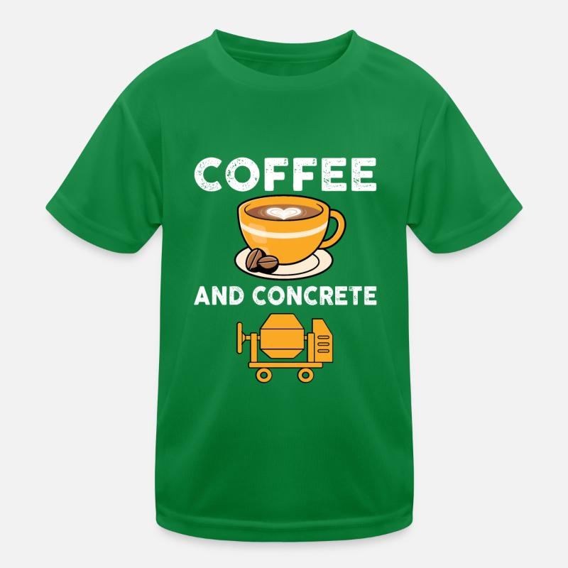 Coffee and concrete Kids Functional T-Shirt
