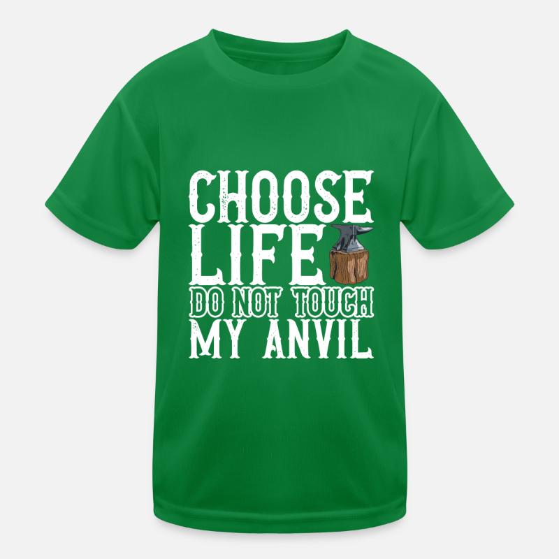 Blacksmith Forging Anvil Kids Functional T-Shirt