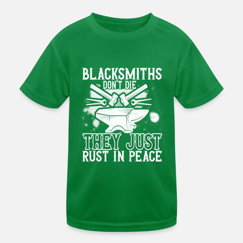 Blacksmith Forging Anvil Kids Functional T-Shirt