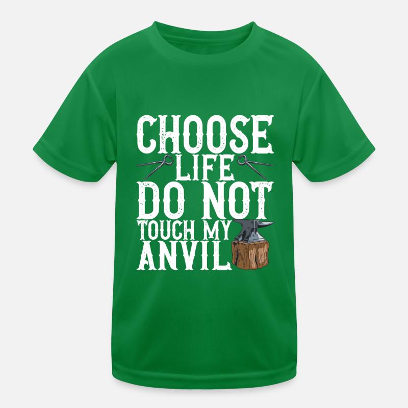 Blacksmith Forging Anvil Kids Functional T-Shirt