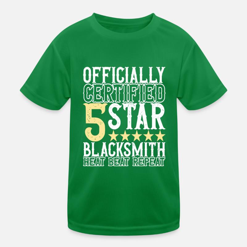 Blacksmith Forging Anvil Kids Functional T-Shirt