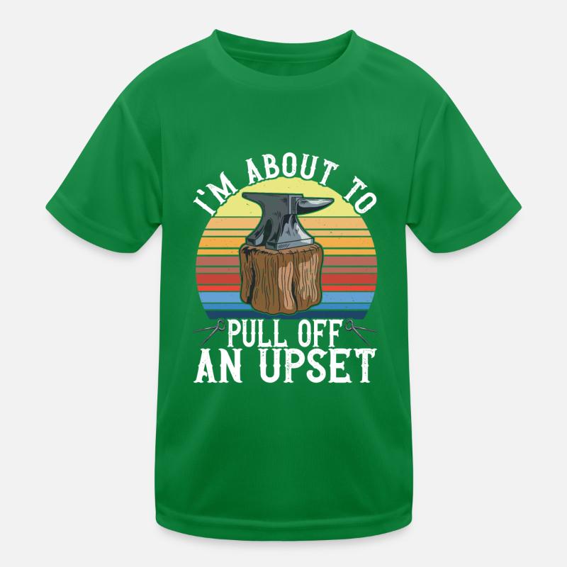 Blacksmith Forging Anvil Kids Functional T-Shirt