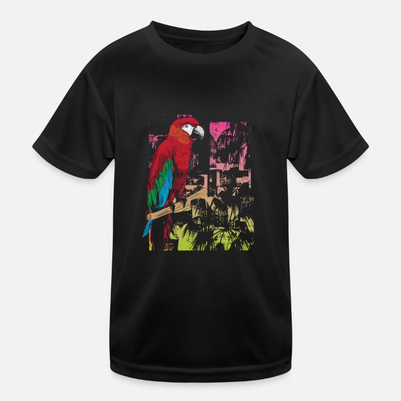 Papagei Auf Einem Ast Im Amazonas Kinder Funktions-T-Shirt