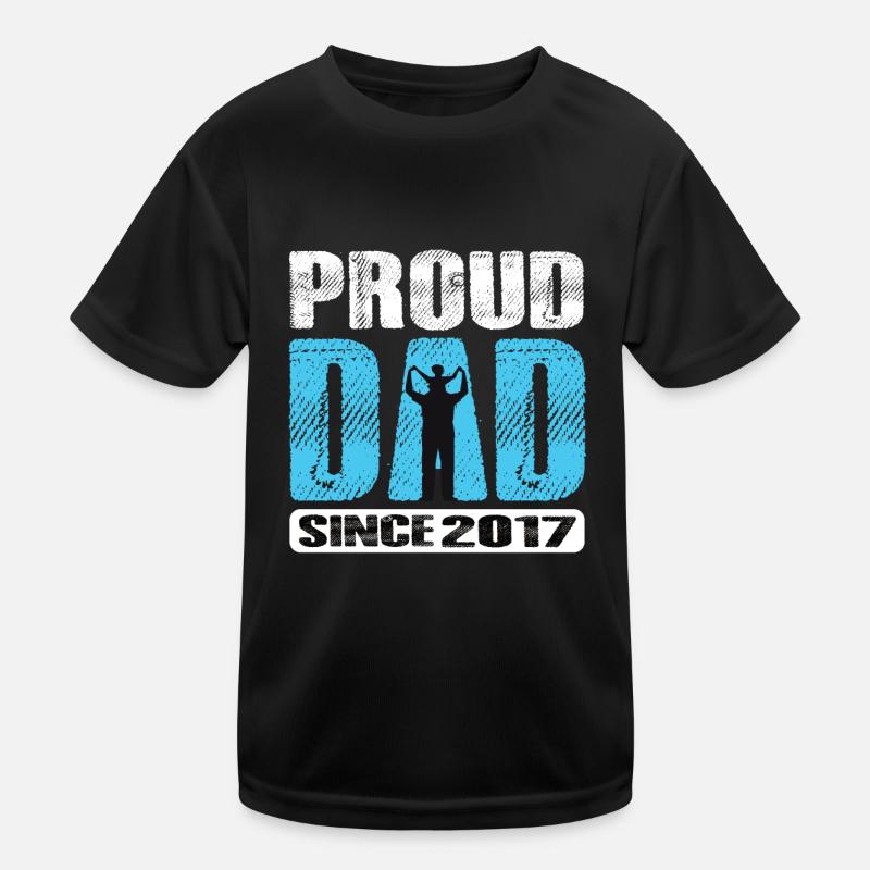 Proud Dad Since 2017 Kids Functional T-Shirt