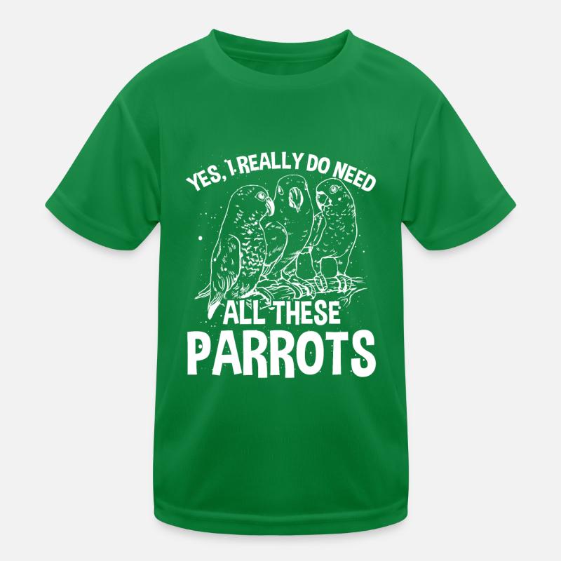 I need all these parrots Kids Functional T-Shirt