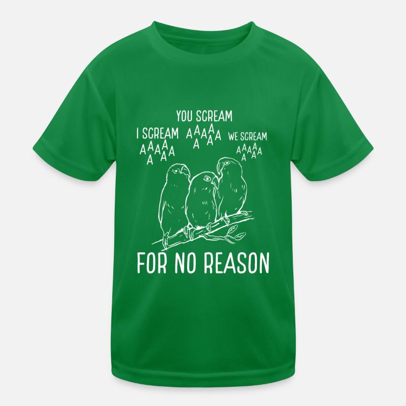 Parrot cry or no reason Kids Functional T-Shirt