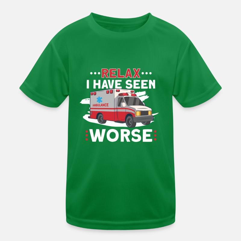 Paramedic First Responder Ambulance Driver Kids Functional T-Shirt