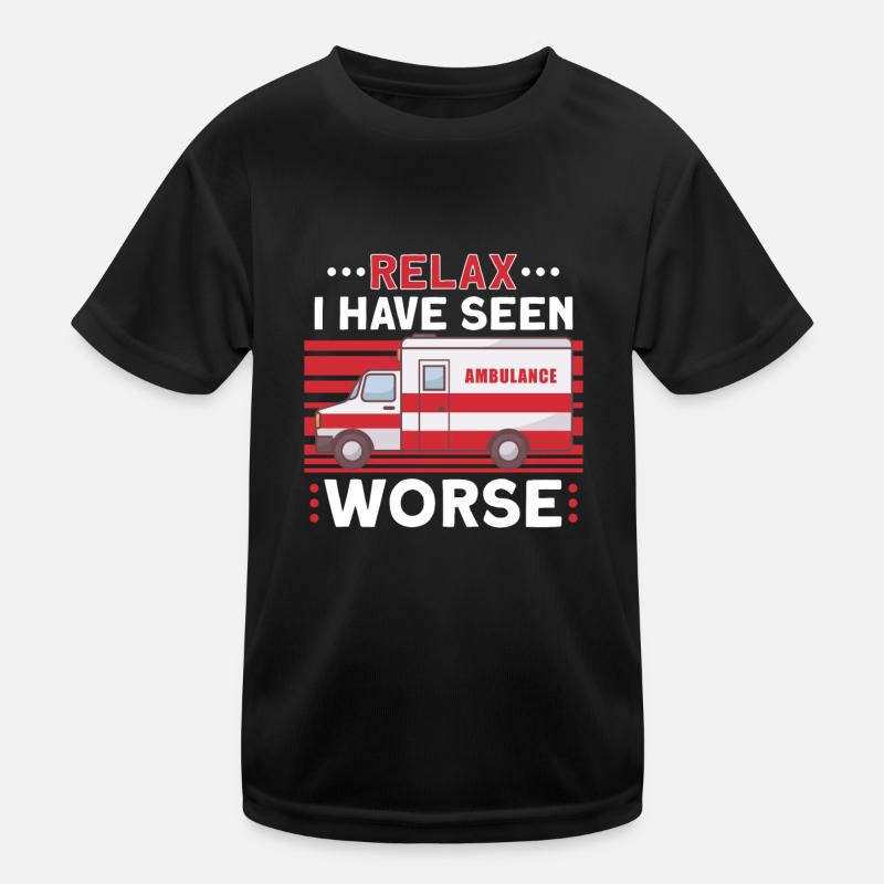 Paramedic First Responder Ambulance Driver Kids Functional T-Shirt