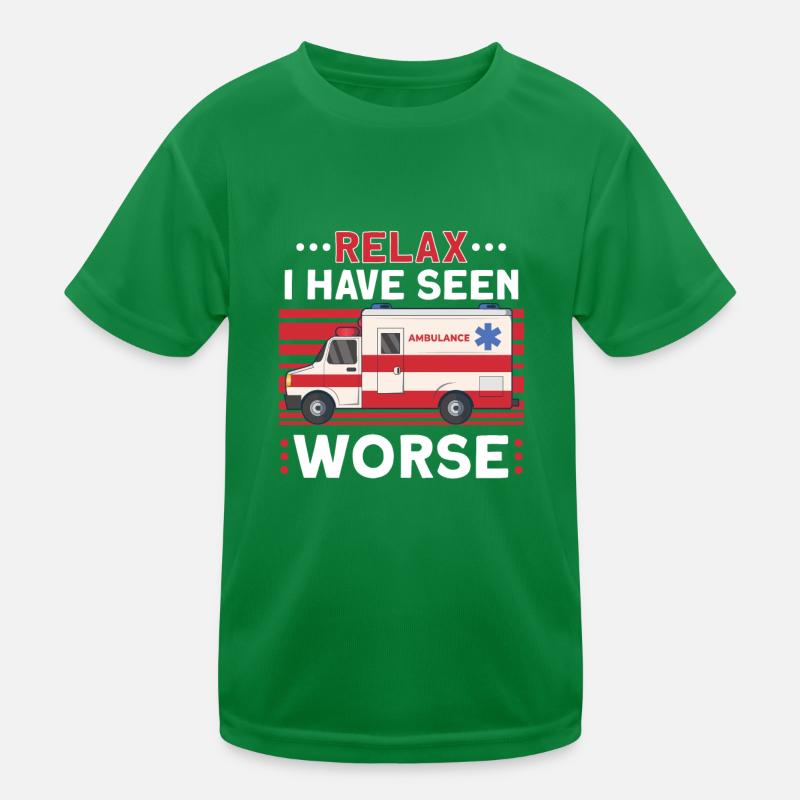 Paramedic First Responder Ambulance Driver Kids Functional T-Shirt