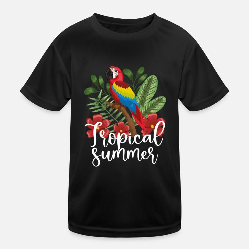 Tropical summer parrot Kids Functional T-Shirt