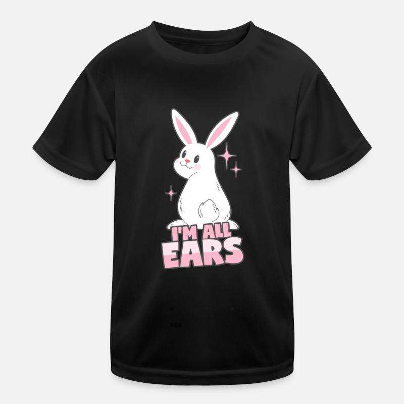 Hase: Ich bin ganz Ohr Kinder Funktions-T-Shirt