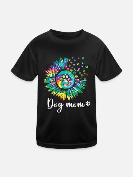 Hippie Gift Dog Mom Women - Kinder Funktions-T-Shirt - Schwarz - Vorne