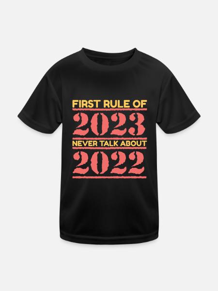 Joyeux Nouvel An 2023 Réveillon du Nouvel An Noël - T-shirt sport Enfant - noir - Devant