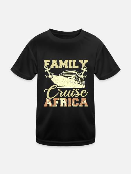 Family Couple Cruising Africa - Kids Functional T-Shirt - black - Front