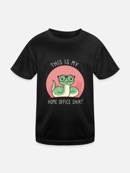 Ceci est ma chemise de bureau à domicile Snake bureau à domicile - T-shirt sport Enfant - noir - Devant