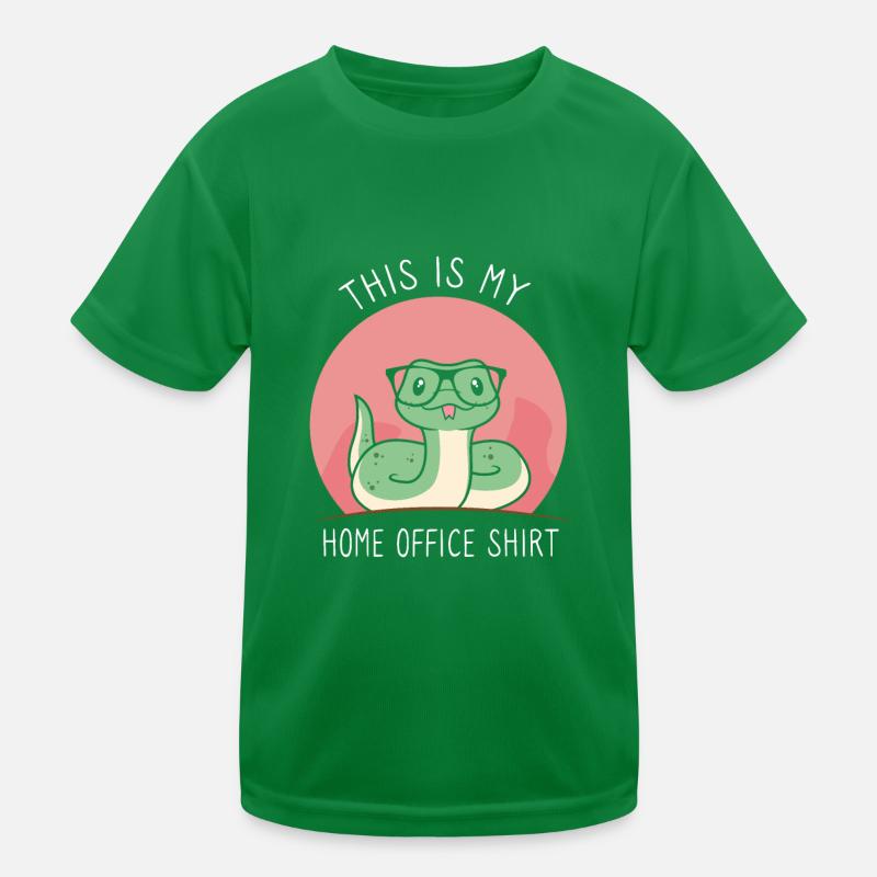 This Is My Home Office Shirt Schlange Homeoffice Kinder Funktions-T-Shirt