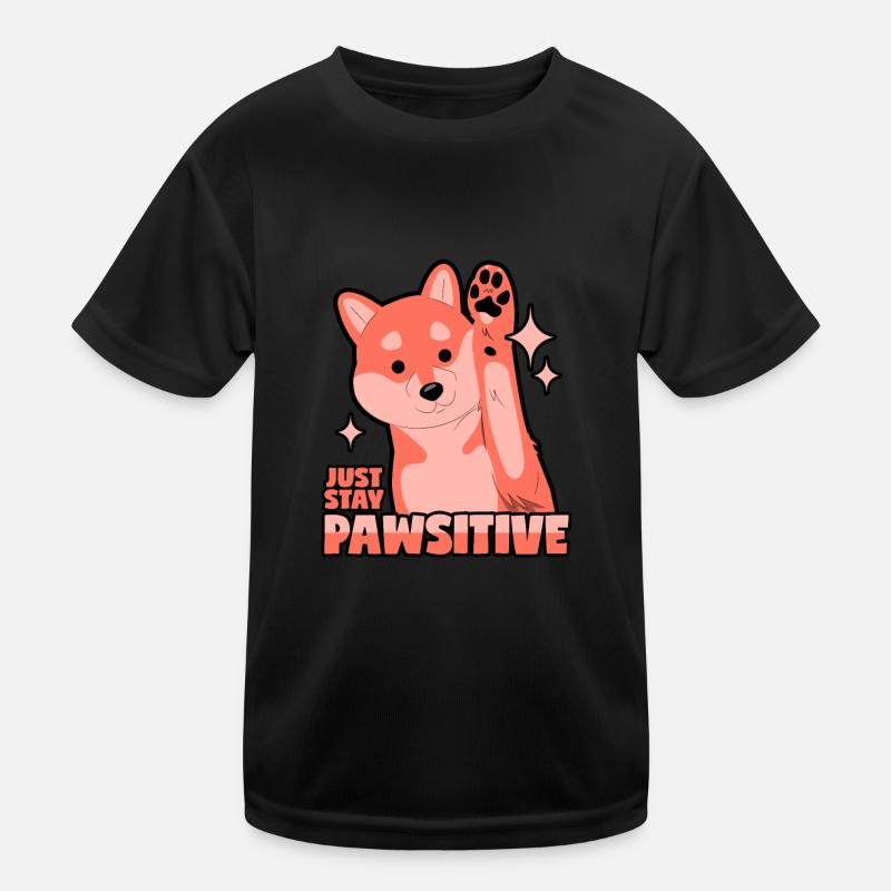 Chien optimiste : Pawsitive T-shirt sport Enfant