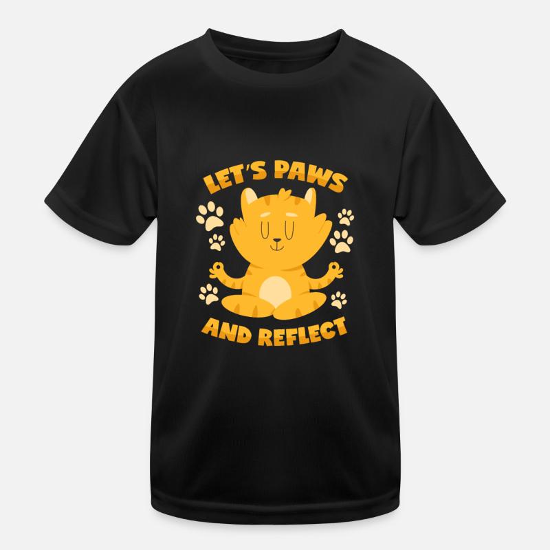 Cat: Pause and Reflect - Meditation Kids Functional T-Shirt