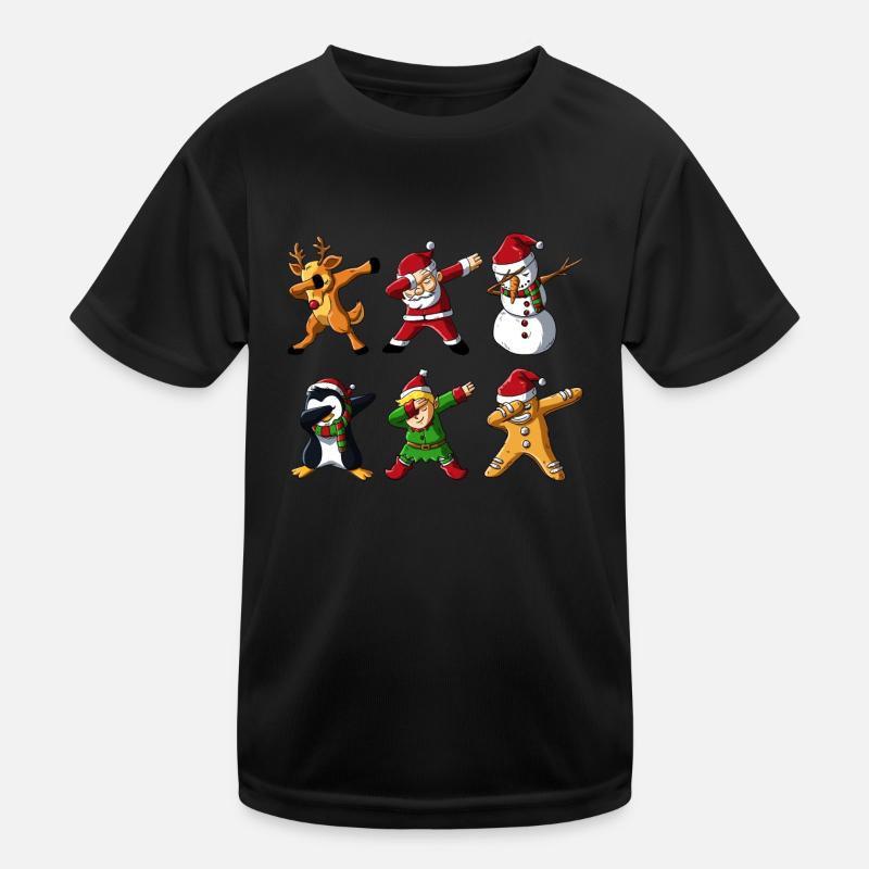Weihnachten Dabing Santa Elf Lebkuchen Schneemann Kinder Funktions-T-Shirt