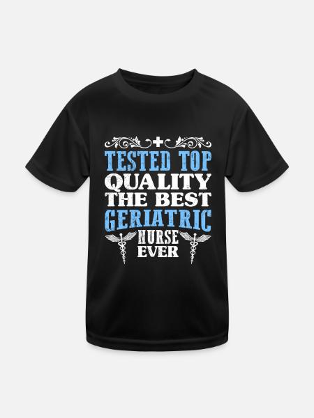 Qualité supérieure la meilleure infirmière gériatrique - T-shirt sport Enfant - noir - Devant