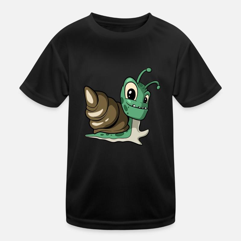 Drôle d’escargot de dessin animé T-shirt sport Enfant