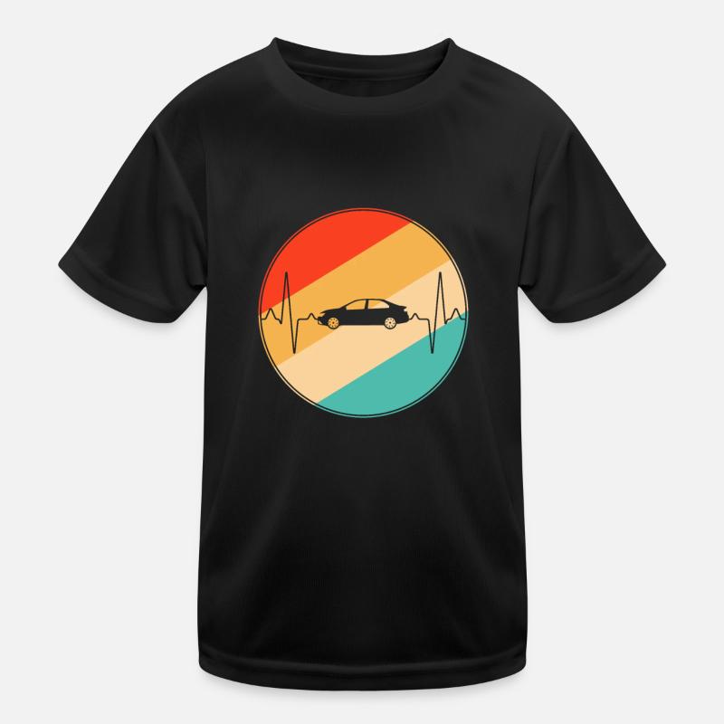 Auto Retro Herzschlag Kinder Funktions-T-Shirt
