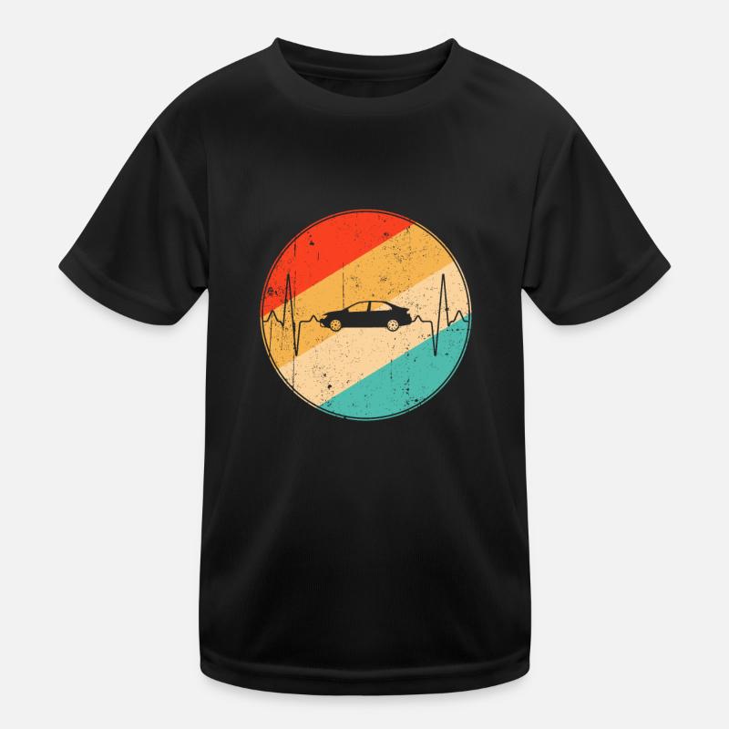 Auto Retro Herzschlag Kinder Funktions-T-Shirt