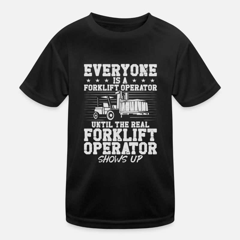 Certified Forklift Truck Operator Kinder Funktions-T-Shirt