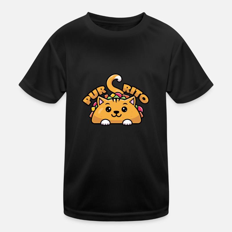 Cat Burrito Puns - Purrito Kids Functional T-Shirt