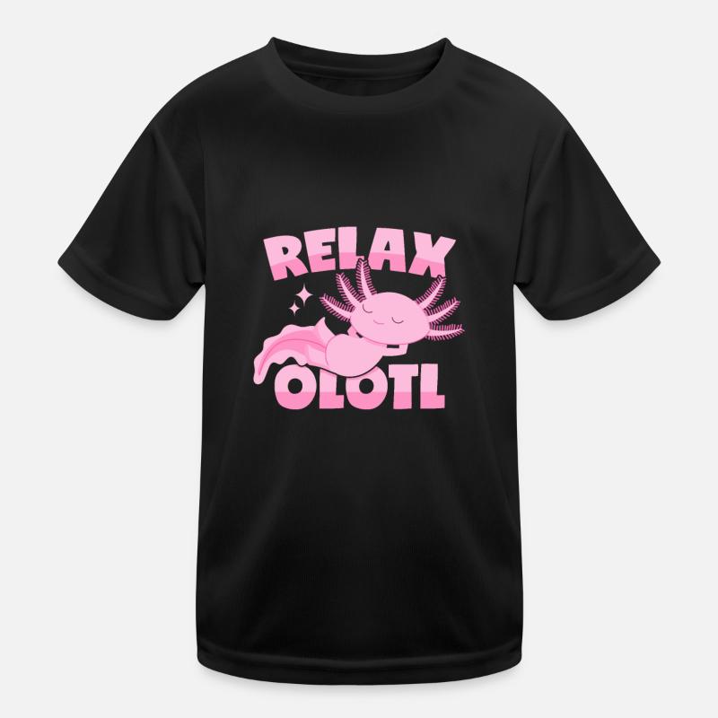 Relaxender Axolotl Wortwitz: Relaxolotl Kinder Funktions-T-Shirt