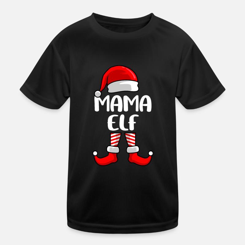 Mama Elfe Mutter Weihnachten Elf Kinder Funktions-T-Shirt