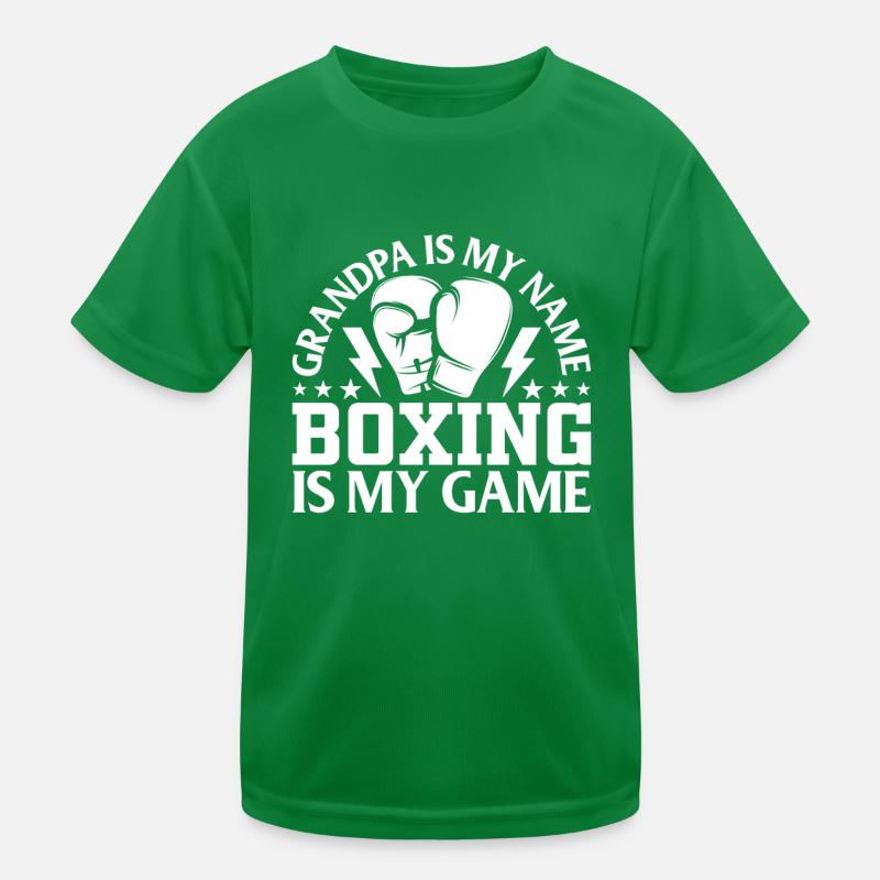 Boxe Grand-père est mon nom La boxe est mon jeu Boxe T-shirt sport Enfant