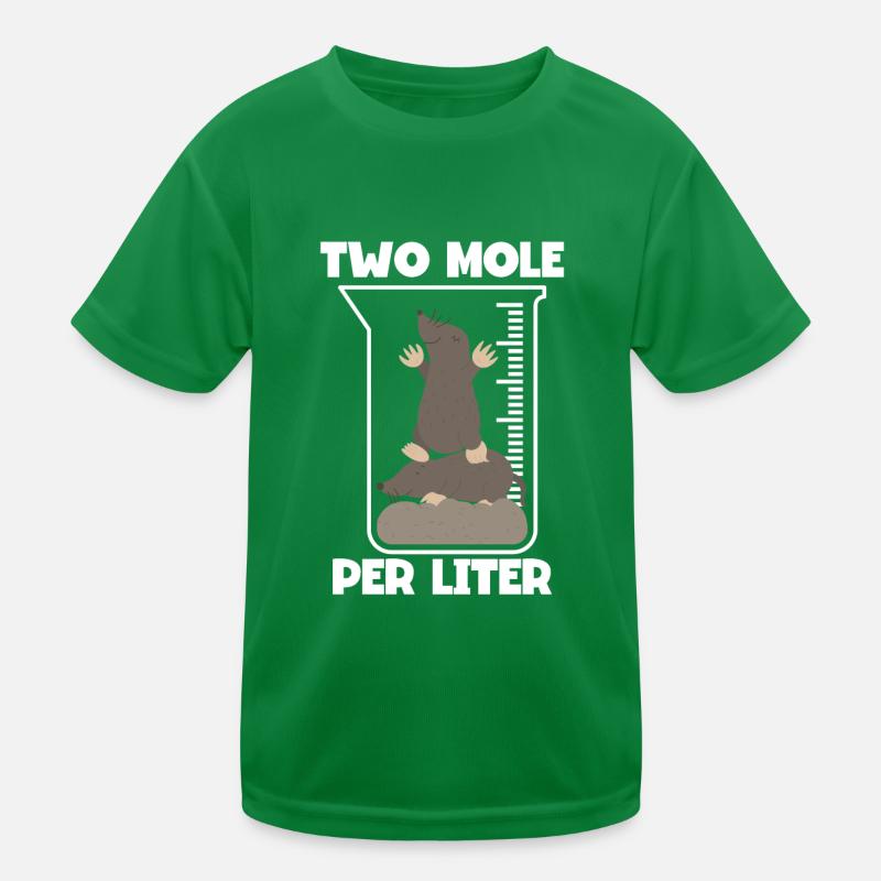 Zwei Mole Pro Liter Kinder Funktions-T-Shirt