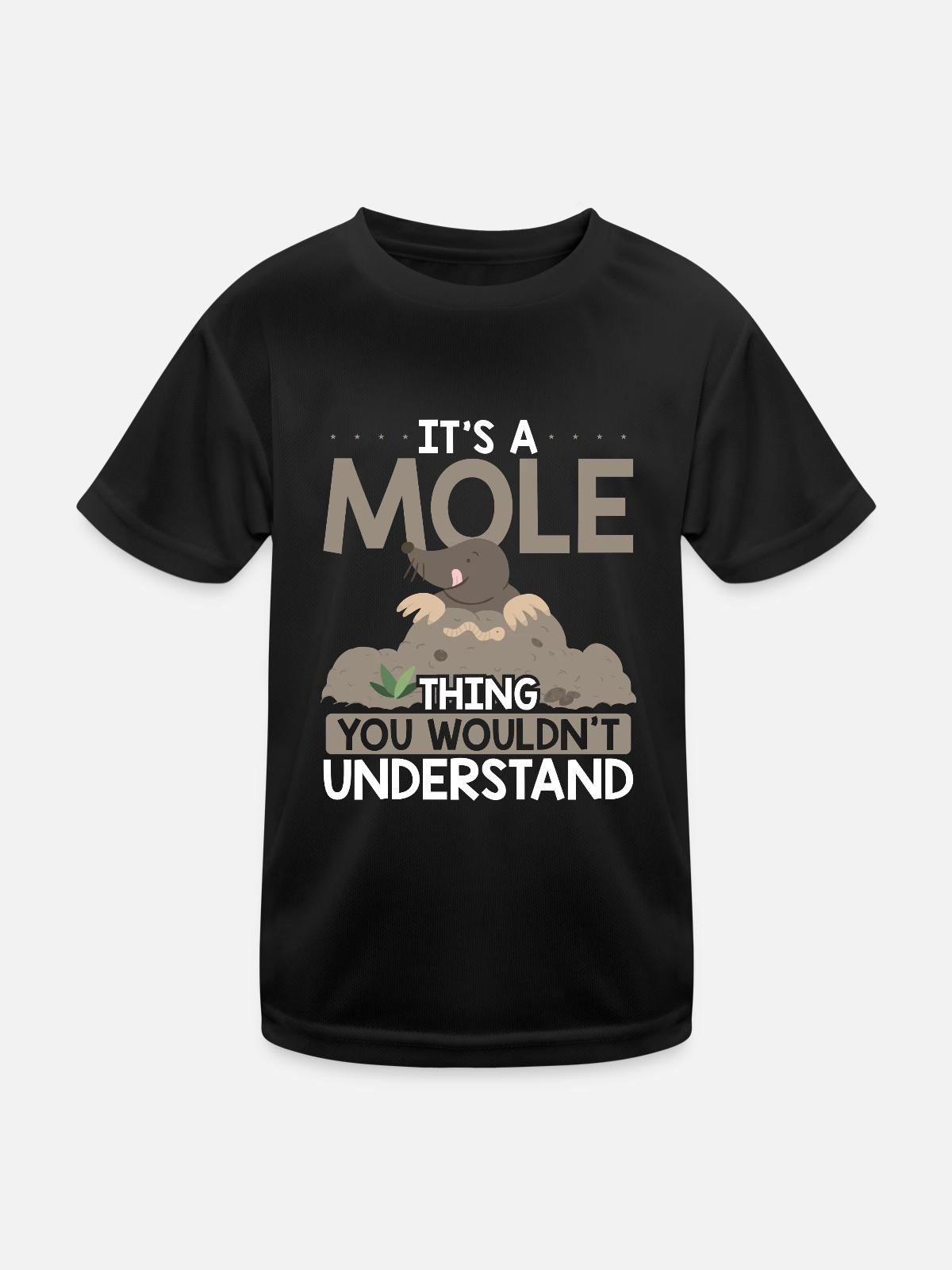 It's a mole - Kids Functional T-Shirt - black - Front